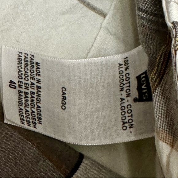 Levi’s White Tag Mens Sz 40 Gray Checkered Cargo Short Streetwear Vintage Skater - Picture 8 of 14